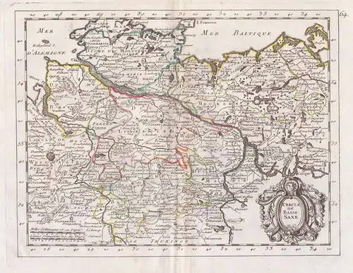 Cercle de Basse Saxe - Niedersachsen Hamburg Bremen Hannover Karte map