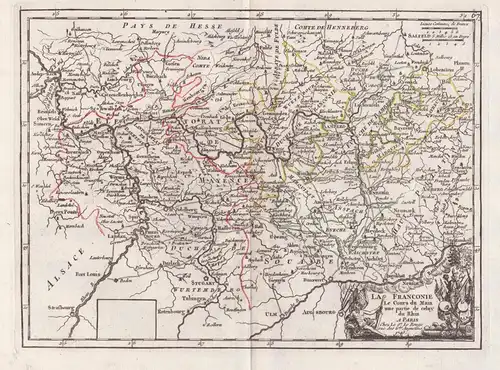 La Franconie - Franken Nürnberg Mannheim Hanau Mainz Heidelberg Main Bayern Eichstätt Bamberg Amberg Karte map