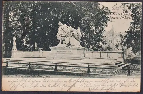 Düsseldorf - Kriegerdenkmal - Postkarte Ansichtskarte AK postcard