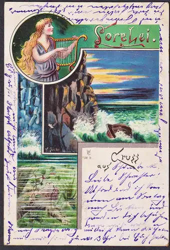 Gruss aus Lorelei - Postkarte Ansichtskarte AK postcard