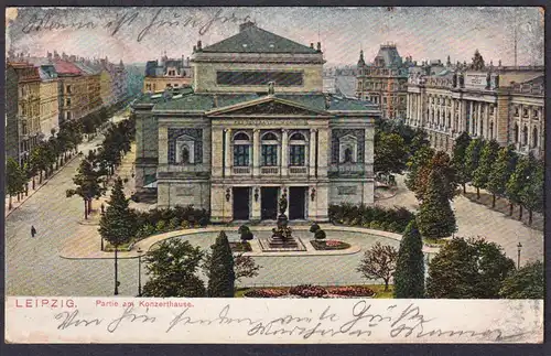 LEIPZIG. Partie am Konzerthause. - Postkarte Ansichtskarte AK postcard