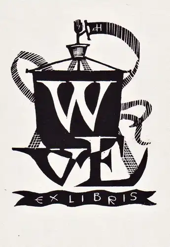 Ex Libris W VE - Exlibris ex-libris Ex Libris bookplate