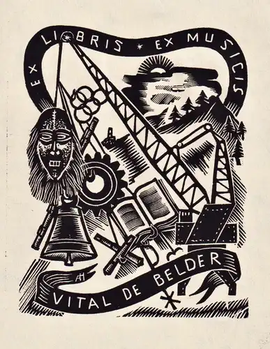 Vital de Belder - Exlibris ex-libris Ex Libris bookplate