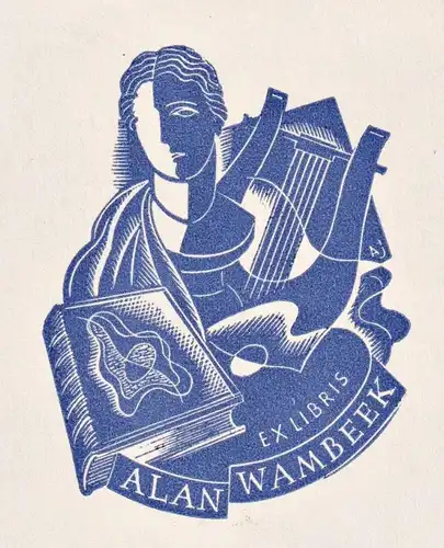 Ex Libris Alan Wambeek - Exlibris ex-libris Ex Libris Australia Australien bookplate