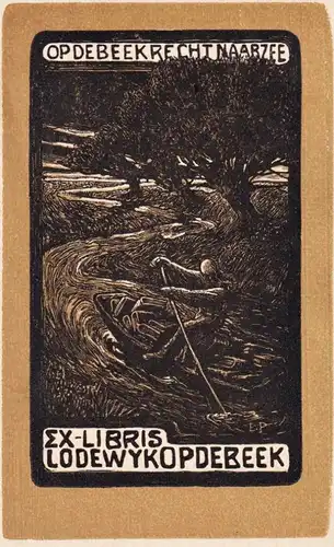 Ex-Libris Lodewyk Op de Beek - Exlibris ex-libris Ex Libris bookplate