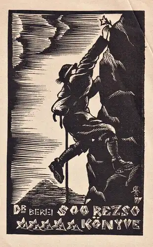 Dr. Berei Soo Rezso Könyve - Bergsteiger Alpinistik mountaineer Exlibris ex-libris bookplate / Ungarn Hungary