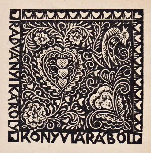 Radvanyi Karoly - Exlibris ex-libris bookplate / Ungarn Hungary Magyarorszag