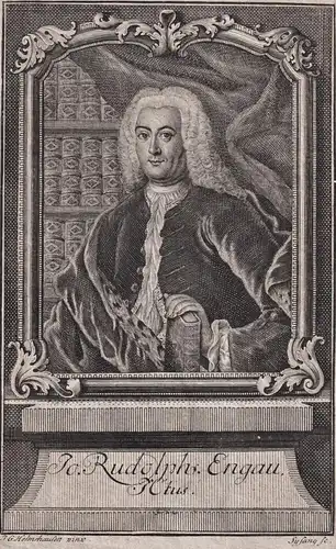 Jo. Rudolph. Engau - Johann Rudolph Engau (1708-1755) Rechtswissenschaftler Erfurt Jena Portrait