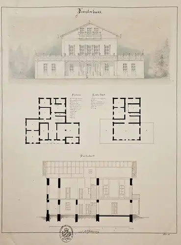 FuersterHaus - Forsthaus Fürsterhaus / Zeichnung drawing / Architektur architecture