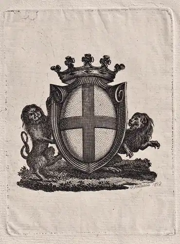 Exlibris ex-libris Ex Libris armorial bookplate Wappen coat of arms