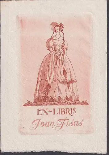 Joan Fisas - Spanien Spain Espana Exlibris ex-libris Ex Libris bookplate