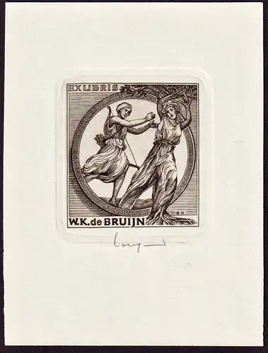 Ex Libris W.K. Bruijn - Exlibris ex-libris Ex Libris bookplate