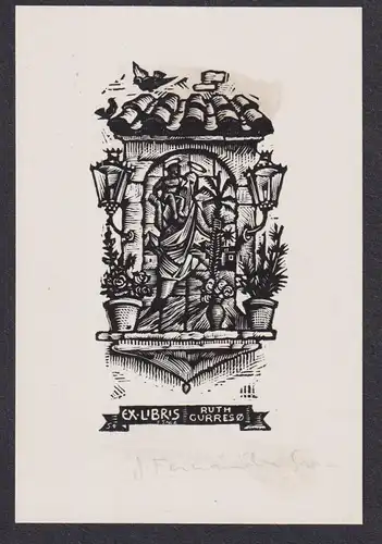 Ex Libris Ruth Curres - Exlibris ex-libris Ex Libris bookplate