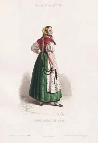 Jeune fille de Bale  - Basel Suisse Schweiz Switzerland / costume Tracht costumes Trachten