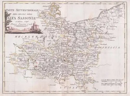 Parte Meridionale del Circolo dell'Alta Sassonia - Sachsen Anhalt Lausitz Thüringen Erfurt Leipzig Bautzen Dr