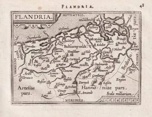Flandria - Vlaanderen Flanders Flandre Flandern / Belgique Belgium Belgien / carte map Karte / Epitome du thea