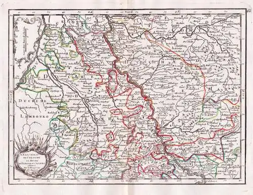 L'Electorat de Cologne - Köln Bonn Düsseldorf Leverkusen / Karte map