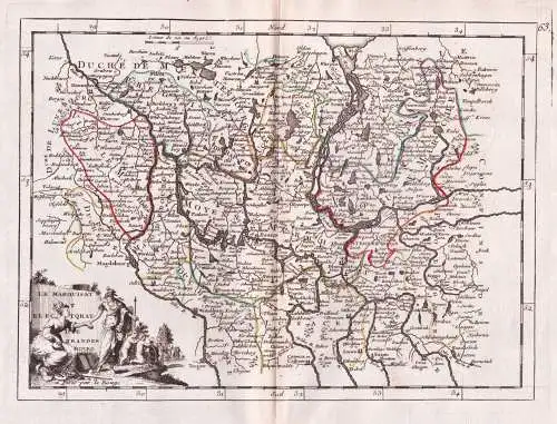 Le Marquisat et electorat de Brandenbourg - Brandenburg Berlin Stettin Szczecin / Karte map