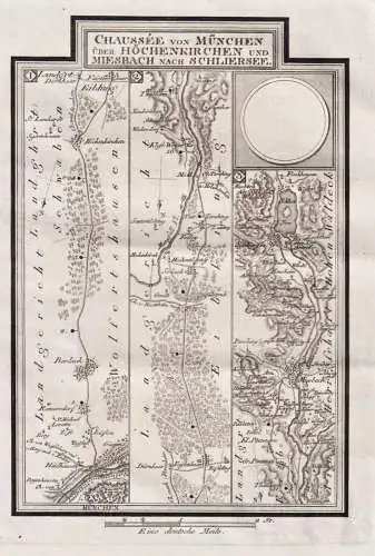 Chaussee von München über Höchenkirchen und Miesbach nach Schliersee - München Bad Aibling Miesbach Schlie