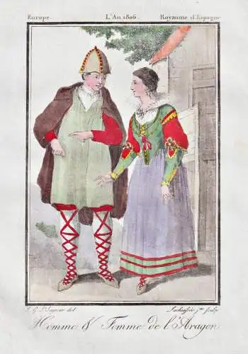 Homme & Femme de l'Aragon - Aragón Espana Spain Spanien / Tracht Trachten costume