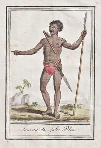 Sauvage des Isles Pelew - Beluu er a Belau Palau Pacific Tracht Trachten costume