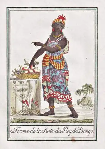 Femme de la Suite du Roy de Loango. - Loango Congo Africa Afrika Tracht costumes