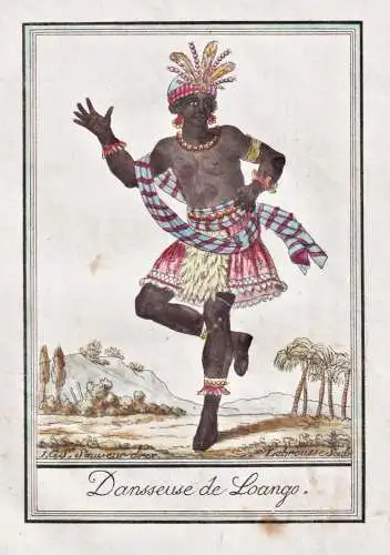 Dansseuse de Loango. - dancer Tänzerin Loango Congo Kongo Africa Afrika Tracht costumes