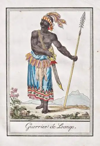 Guerrier de Loango. - Loango warrior Congo Africa Afrika Tracht costumes