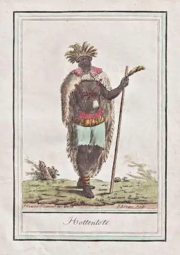 Hottentote. - Hottentotten Hottentot Khoikhoi South Africa Afrika Tracht costumes