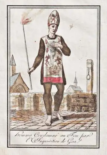 Homme Condamne au Feu par l'Inquisition de Goa - Inquisition Goa India Indien Tracht Trachten costume