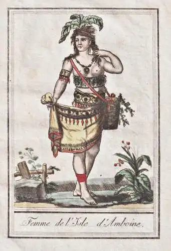 Femme de l'Isle d'Amboine. - Ambon Indonesia Indonesien Tracht costumes