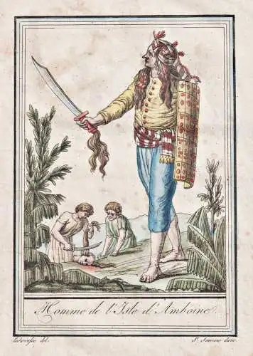 Homme de l'Isle d'Amboine. - Ambon Indonesia Tracht costumes