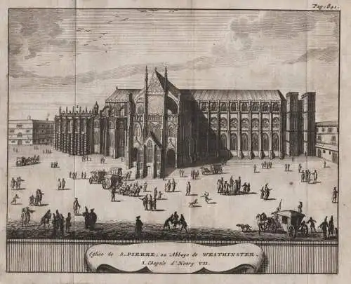 Eglise de S. Pierre, ou Abbaye de Westminster. - Westminster Abbey London Ansicht view
