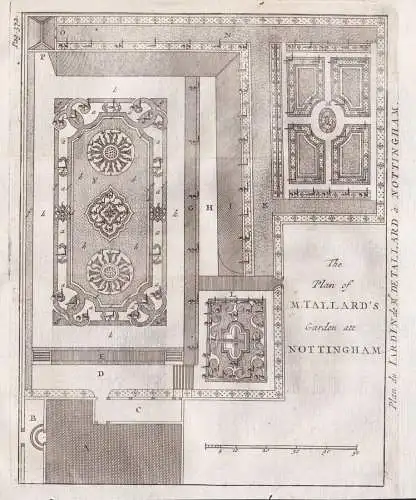 The Plan of M. Tallard's Garden att Nottingham. - Nottingham Tallard's Garden Nottinghamshire England