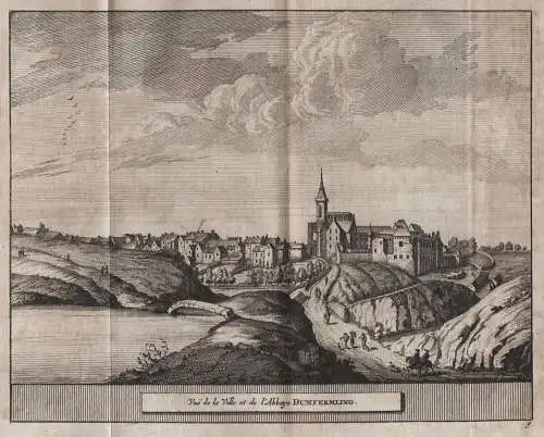 Vue de la Ville et de l'Abbaye Dunferming. - Dunfermline Firth of Forth Scotland Schottland Ansicht view