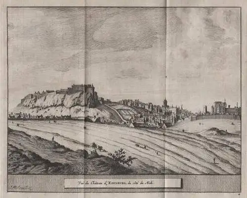 Vue du Chateau de Edinburg, du coté di Midi. - Edinburgh city Midlothian Scotland Schottland