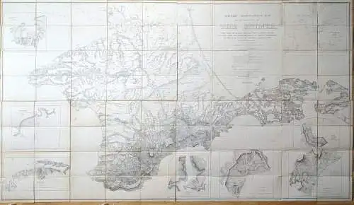 Military Topographical map of the Peninsula of The Crimea - Crimea Krim Peninsula / Ukraine