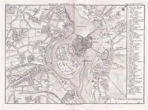 Plan de Mantoue- Mantua Mantova Lombardia Italia Italy Italien