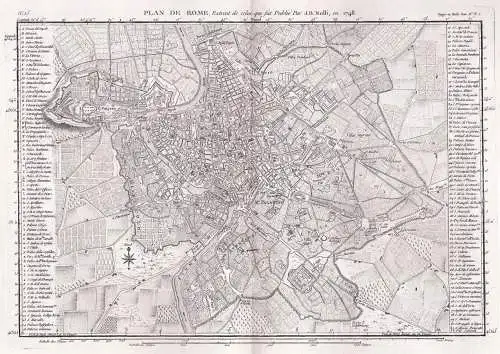 Plan de Rome - Rome Roma  Rom Plan Italia Italy Italien