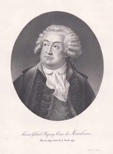 Honore-Gabriel Riquety, Comte de Mirabeau - Honoré Gabril de Riqueti, comte de Mirabeau (1749-1791) French wr