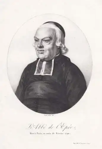 L'Abbe de l'Epee - Charles-Michel de l'Epee (1712-1789) Philanthropic educator - known as Father of the Deaf /