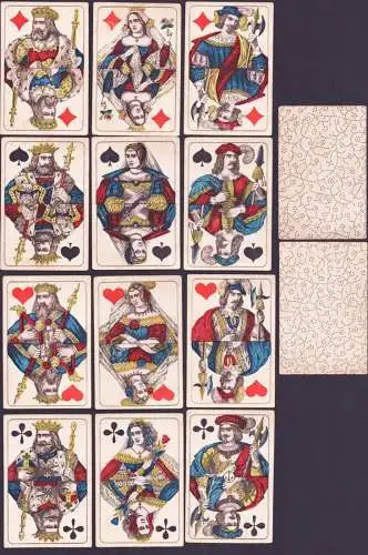 (French playing cards for the game L'Hombre) - playing cards Spielkarten cartes a jouer / Kartenspiel jeu alte