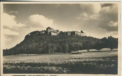 Königstein v. 1960 Festung von Westen gesehen (AK702)