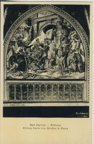 Bad Aachen v. 1964 Rathaus - Einzug Karls des Großen in Pavia (AK780)