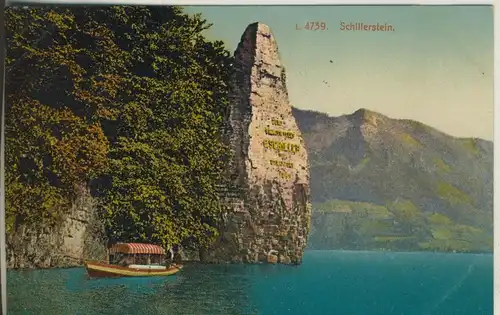 Kanton Uri v. 1914 Schillerstein am Vierwaldstättersee (AK1116) 