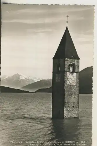 Venosta v. 1963 Der alte Kirchturm von Graun (AK1843)