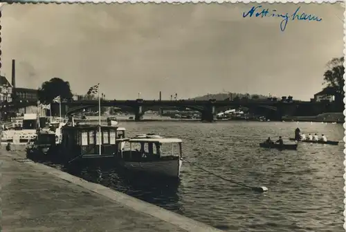 Nottingham v. 1955 River Trent und Trent Bridge (AK3038)