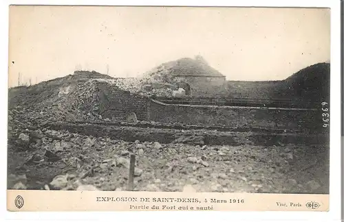 Ile de france - Explosion de Saint Denis , 4 Mars 1916 (AK4219)