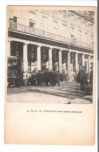 Paris -La Place de Theatre Francais après l\\\'incendie - von 1900 (AK4225)