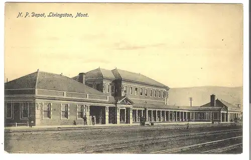 N.P. Depot, Livingston, Montana. v. 1911 (AK4509)